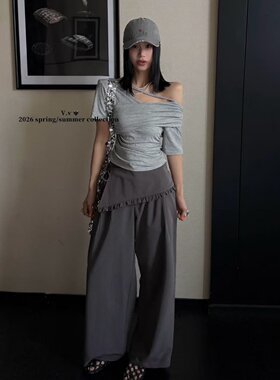 涤纶2026夏季T恤休闲裤女