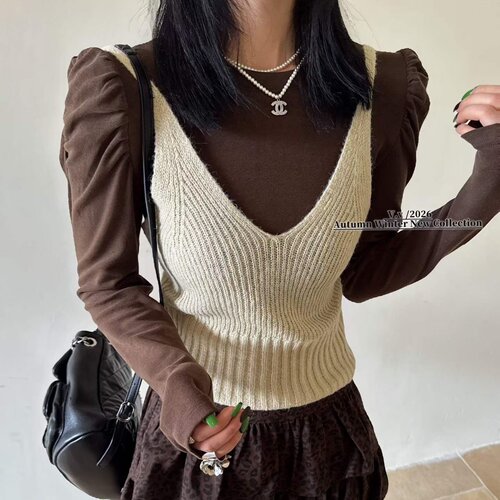 2026秋季T恤背心套装女