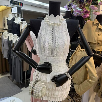 涤纶套头半高领针织背心女