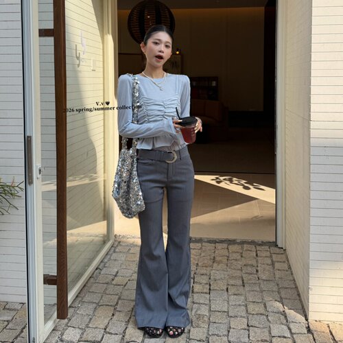 韩版高腰显瘦休闲裤女