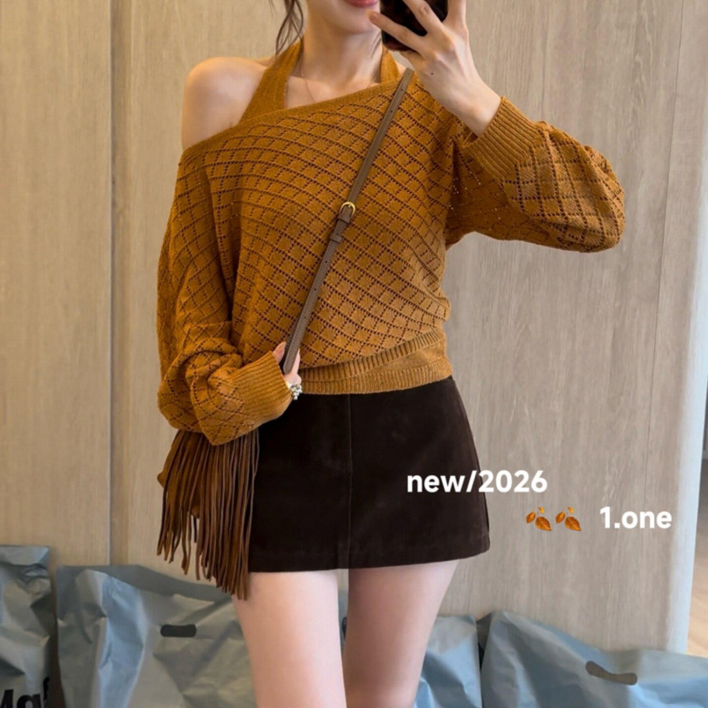 涤纶套头针织衫背心两件套女图片
