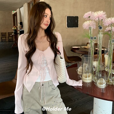 涤纶套头假两件长袖T恤女