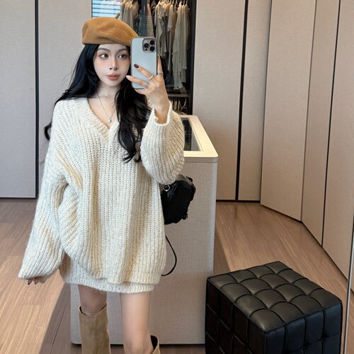 2026秋季毛衣半身裙套装女