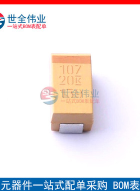 T491X107K020AT 钽电容 100uF ±10% 20V 电子BOM表报价芯片配单