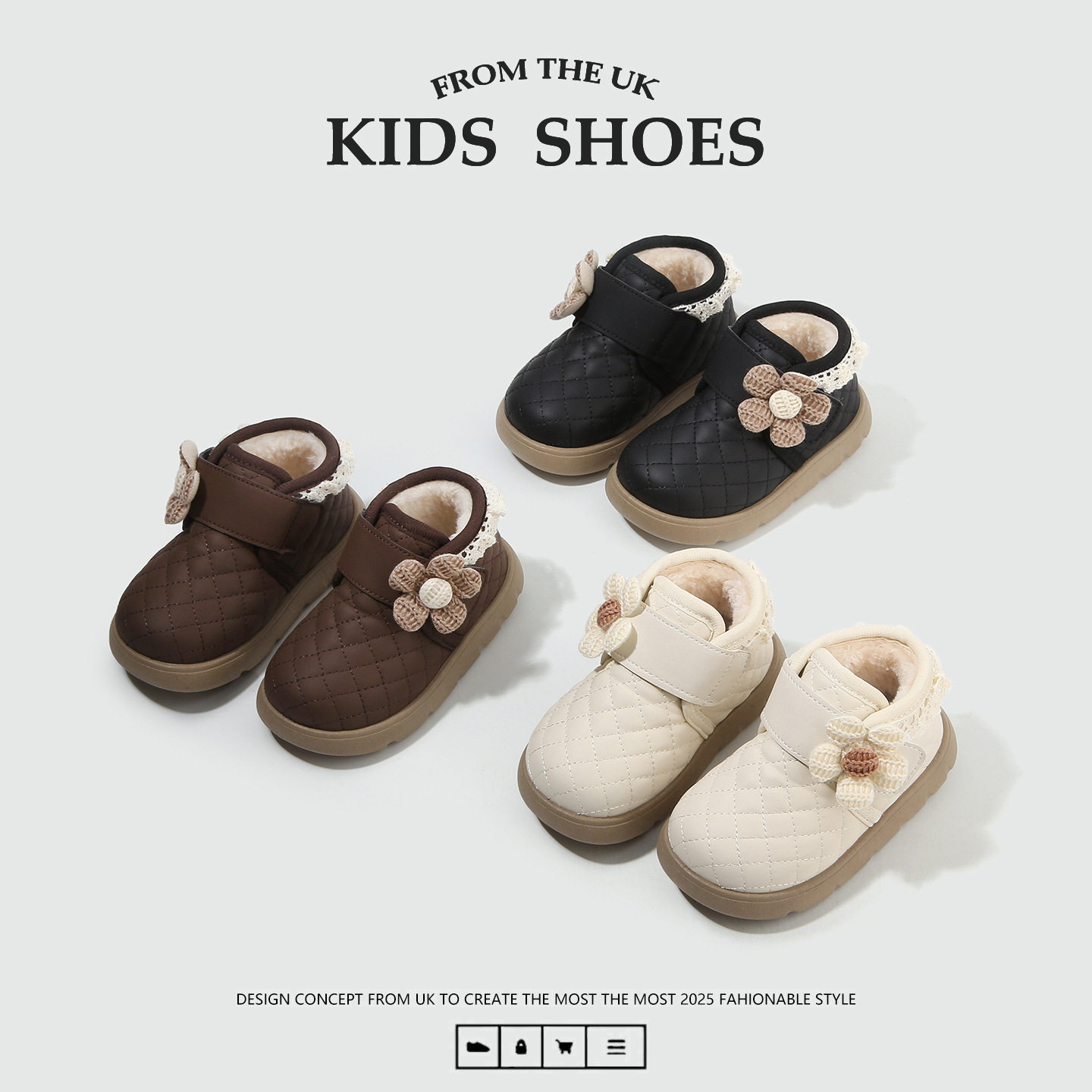 女宝宝棉鞋2025冬季加绒保暖大棉鞋子1-6岁3软底棉靴儿童雪地靴,童鞋/婴儿鞋/亲子鞋,棉靴,淘宝优惠券,粉丝福利购,淘宝优惠卷