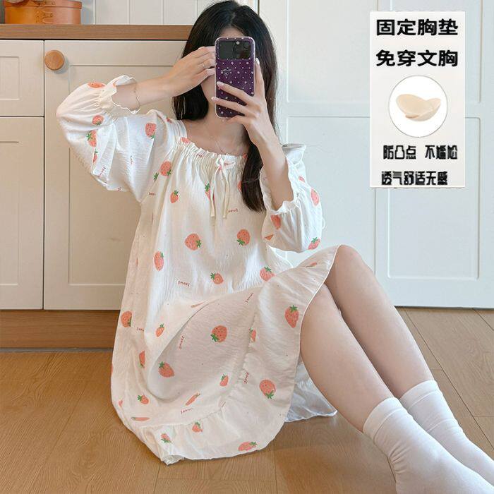 新款睡裙女秋冬珊瑚绒长袖春秋加绒长款法兰绒薄绒连衣裙睡衣冬季