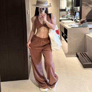 拖地空气卫裤 瑜伽服舞蹈训练运动长裤 宽松休闲直筒阔腿裤 JOKA新款