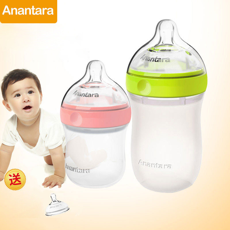 恩诺童全硅胶奶瓶 宽口径防摔防胀气新生婴儿宝宝储奶瓶母婴用品|ruв категории подгузник/шампунь/вскармливать/тележка кроватью, рожок/рожок, связанных, рожок - от Buy2taobao.com для оказания профессиональной услуги покупки агента Taobao