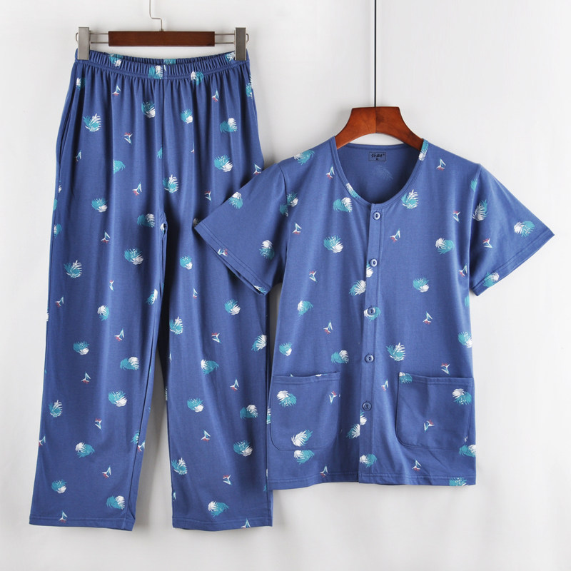 中老年女士奶奶夏装套装老年人两件套老年衣服老太太上衣妈妈短袖