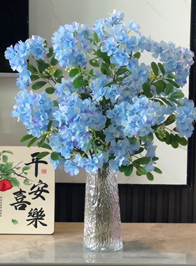高档含笑花仿真花客厅餐桌绢花塑料假花摆件装饰花艺干花插花摆设