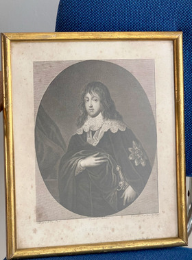 中古vintage实木版画复古装饰