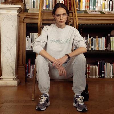 Sporty&Rich字母印花运动衫