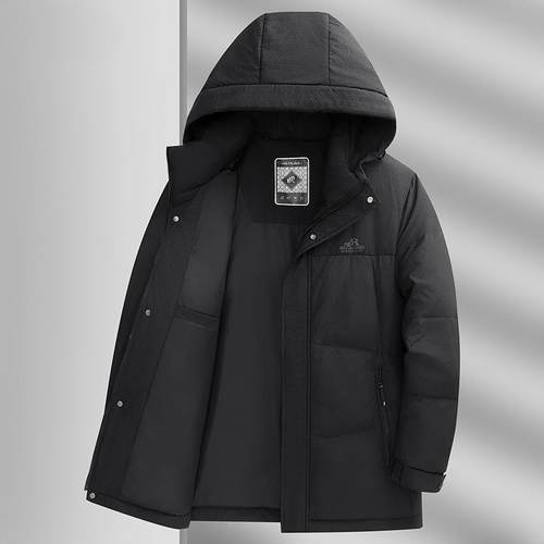 中年男士绒羽绒服短款2042冬季新款爸爸连加厚冬装白鸭保84624652