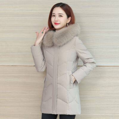 WLA专柜质感羽绒外套季冬新款中年妈中妈女装长款修身保暖士羽绒
