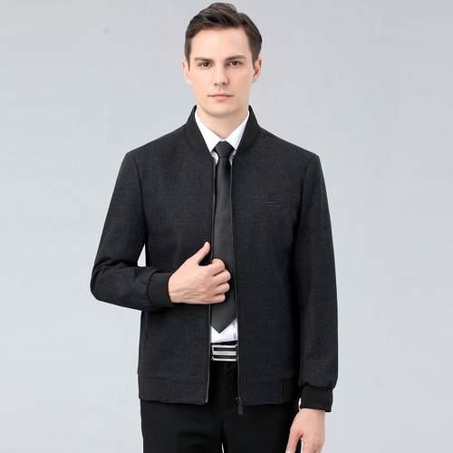 A2-03秋克冬短款羊毛料克男士休闲棒球服毛夹呢时茄外套男尚上衣