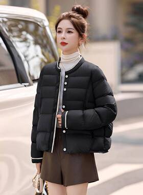 时尚撞短款羽绒女黄色2ZYI2539A02服5冬季色保小个子暖90鸭绒外套