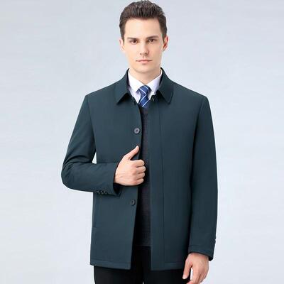 保中绒服男装新款21088-L2秋冬羽白年鸭绒暖夹克男士外套厚商务便