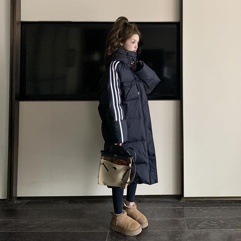 黑色羽绒包服学外套女冬新韩系宽松时尚院风减龄加厚白鸭款绒c257