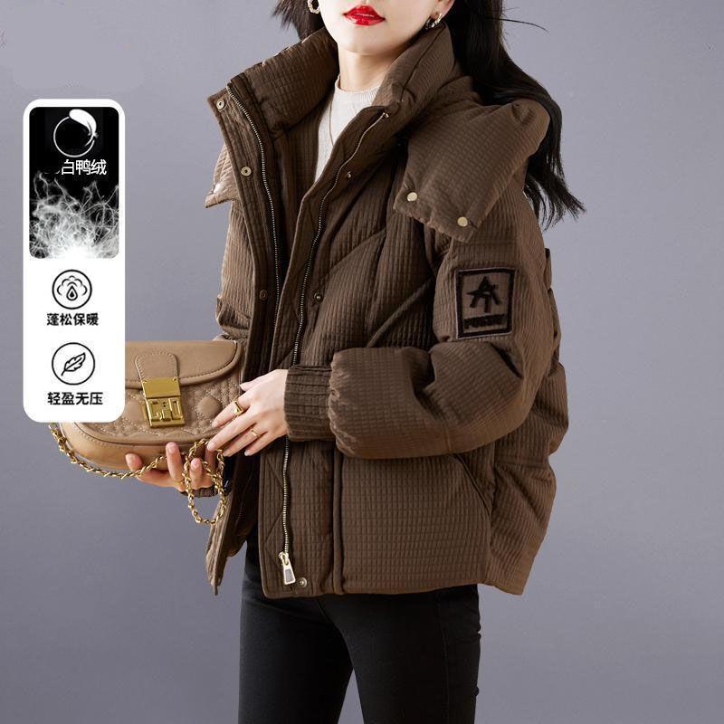 短款帽连可拆卸羽绒服冬季ZHANG6882024尚年新款小个子女时加厚美