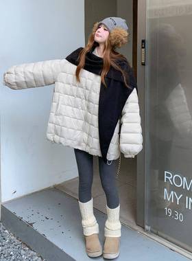 米灰色披肩羽绒服女2外025季新款巨好看韩系冬氛围B306-AW6感白鸭