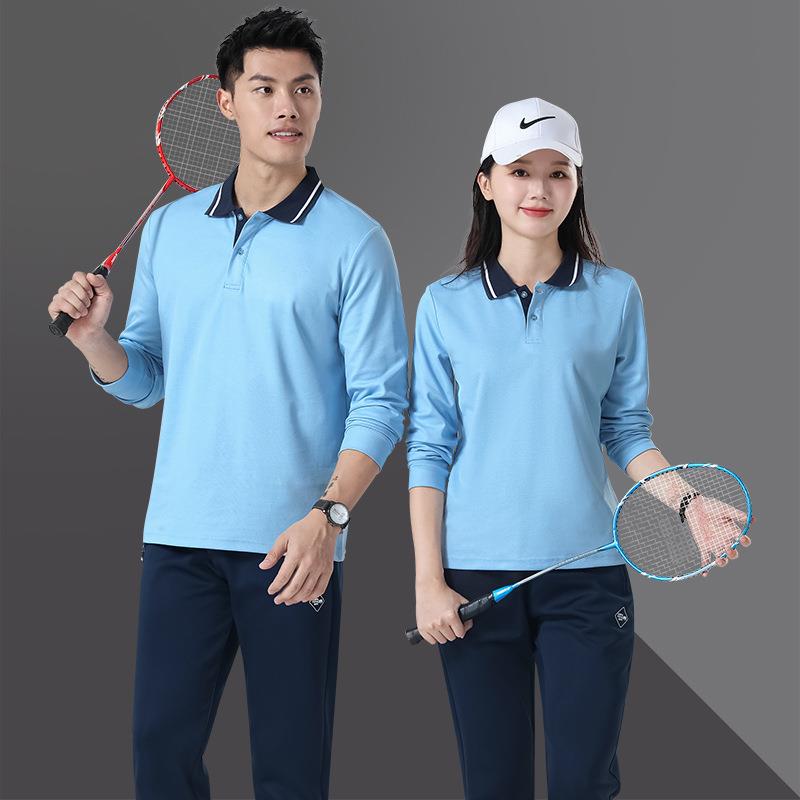 情78205034侣长袖PLO衫2季023春时男女O运动休闲T恤尚春秋商务翻