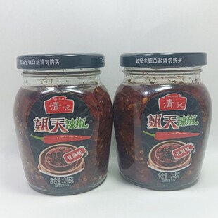 江西特产清记朝天辣椒酱豆豉味248克*2瓶萝卜蒜容辣椒酱下饭菜