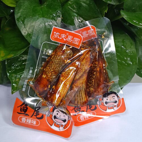 依夫香辣鱼尾鱼排500克休闲零食