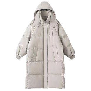 羽绒棉衣女加厚ins长款棉服宽松2023冬季面包服新款过膝棉袄外套