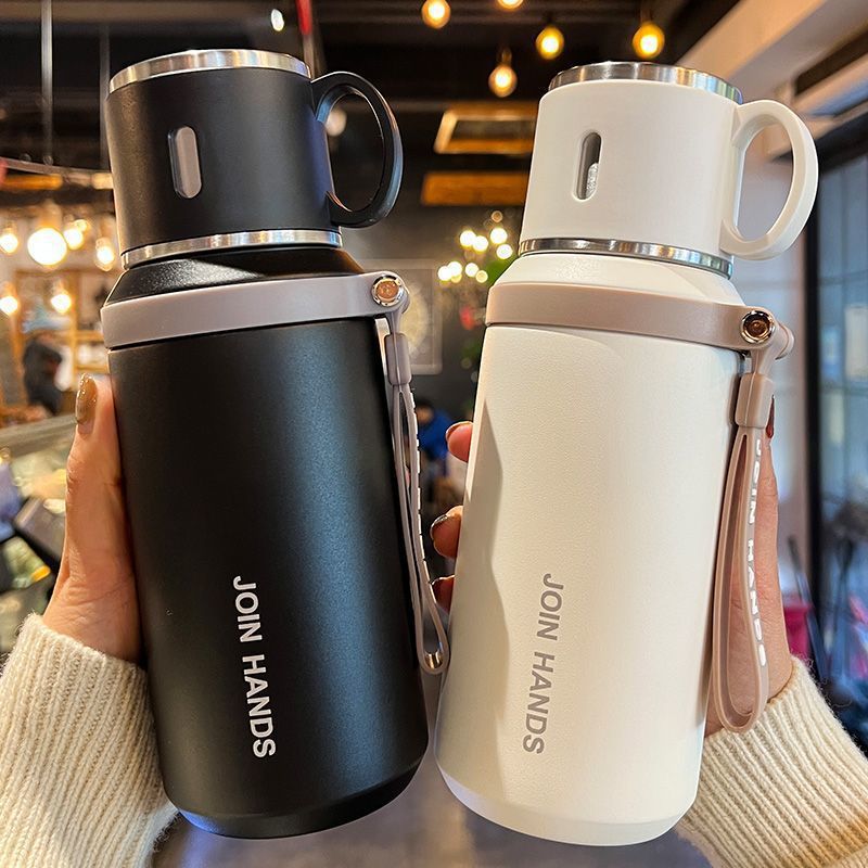 加厚茶水分离保温杯大容量家用水杯学生上学上班口袋杯简约礼品