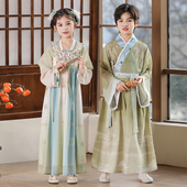 汉服男童女童国学服儿童演出服2026新款 表演服装 国风男孩唐装 春装