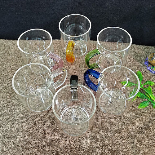 明信唐耐热玻璃家用手工绿茶杯