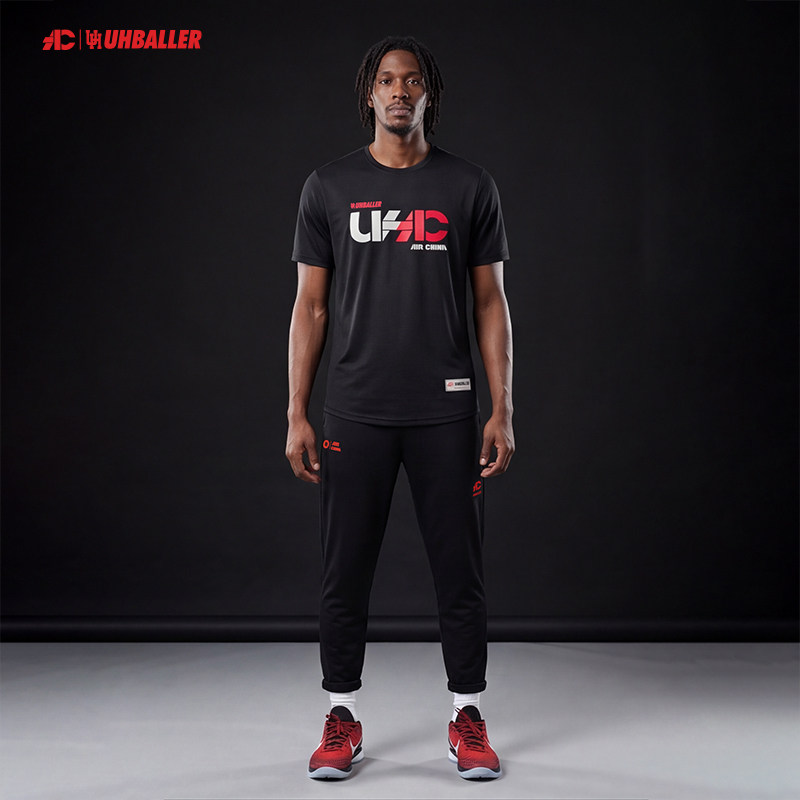 UHBALLERxAIRCHINA联名款篮球运动长裤美式风速干高弹直筒束脚裤