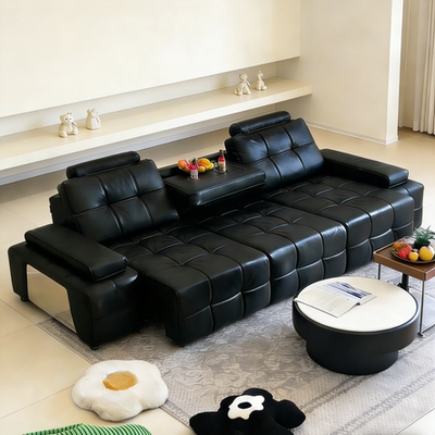 大黑牛劳伦斯电动伸缩沙发头层牛皮客厅黑金刚功能真皮沙发新款