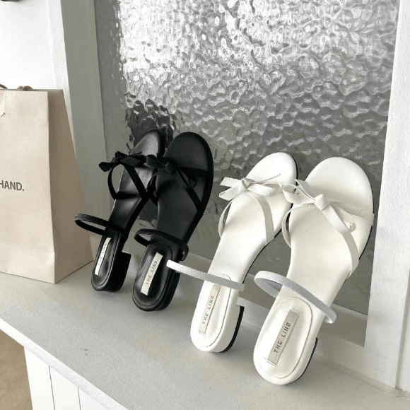 韩国东大门代购夏季新款仙女风蝴蝶结平底露趾外穿甜美凉鞋女,女鞋,一字拖,淘宝优惠券,粉丝福利购,淘宝优惠卷