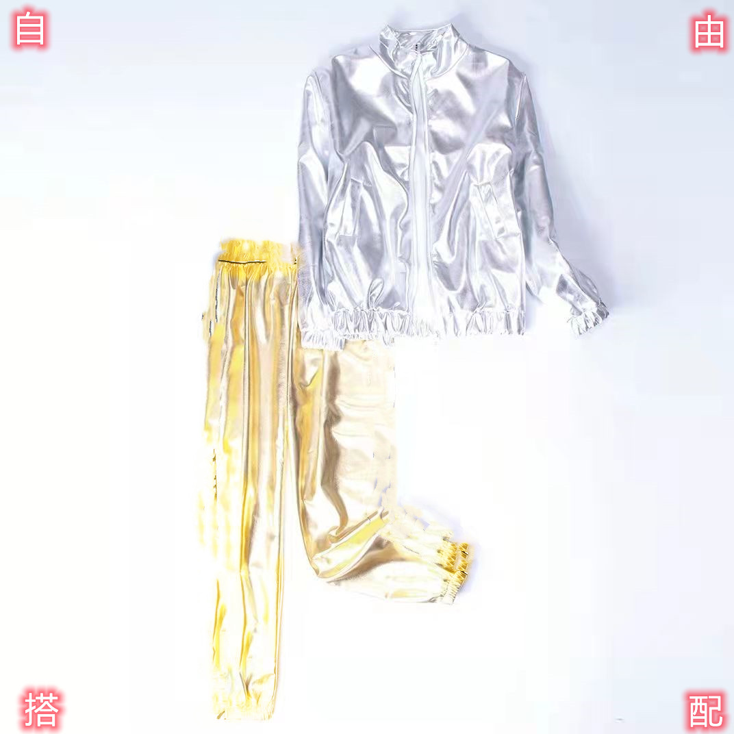 男士套装男秋季休闲银色帅气健身衣服自由搭配裤子上衣外套两件套，男装休闲套装，星座1804