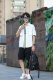 夏季大码印花风休闲男士新潮款青年短袖衬衫工装衬衫，男装T恤，星座1804