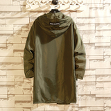 夏季防晒衣男女中长款连帽外套皮肤衣风衣男班服宽松无扣无拉链，男装防晒衣，星座1804