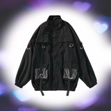 春秋季工装外套男潮牌复古港风夹克宽松嘻哈情侣款衣服JK66，男装夹克，星座1804