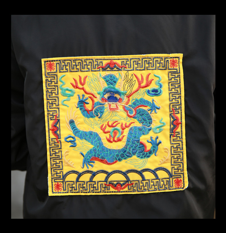 立领刺绣夹克男风薄款紧身显瘦龙袍外套,男装夹克,星座1804
