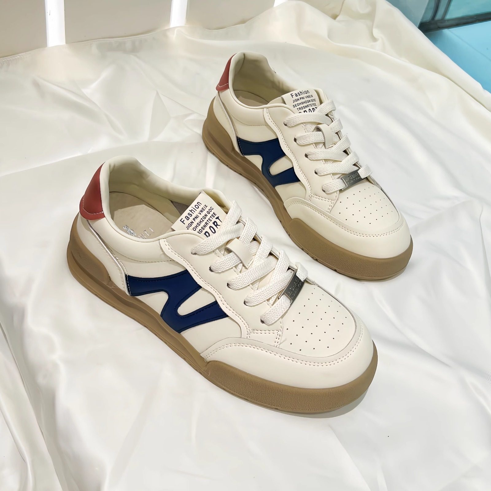 悦薇高品质女鞋软底百搭德训鞋复古平底运动休闲鞋小白鞋拼色板鞋,女鞋,时尚休闲鞋,淘宝优惠券,粉丝福利购,淘宝优惠卷