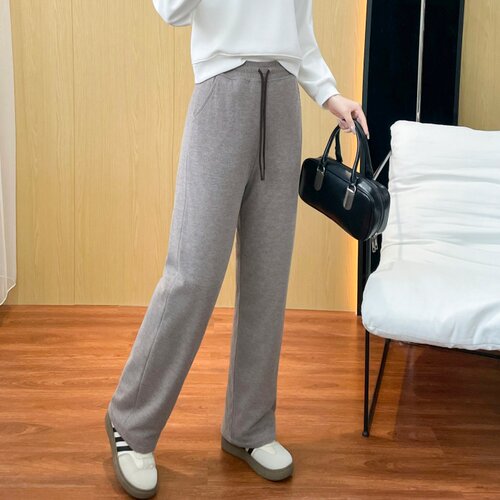 新疆纯棉花高腰保暖阔腿棉裤女