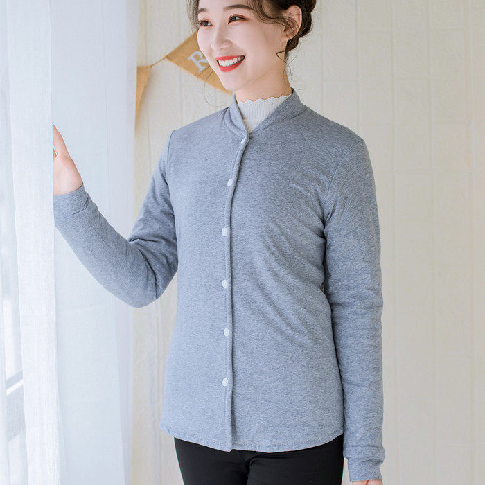 手工纯棉花棉衣女士修身内外穿保暖立领小棉袄成人居家棉服冬季