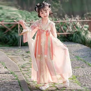 汉服女童连衣裙新中式中国风唐装