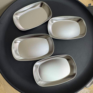 304食品级小托盘!长方形不锈钢盘子!户外露营果盘菜叠子