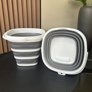 日本订单!可折叠水桶便携式手提户外洗车旅行家用小桶塑料洗泡脚