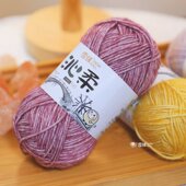 雪球沁柔线喷毛纱毛线手工编织发卡夹玩偶diy钩针棒针棉线