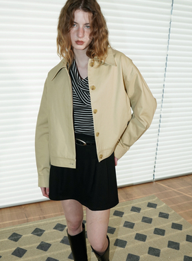 UNNNSAD高智感翻领谷仓夹克外套 巴恩风炒色染高密布复古老钱上衣