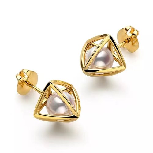 代购tasaki田崎k金珍珠耳钉耳钉