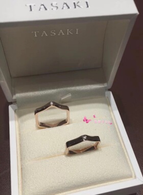 代购TASAKI田崎&塔思琦labello六边形樱花金/铂金婚戒戒指 对戒