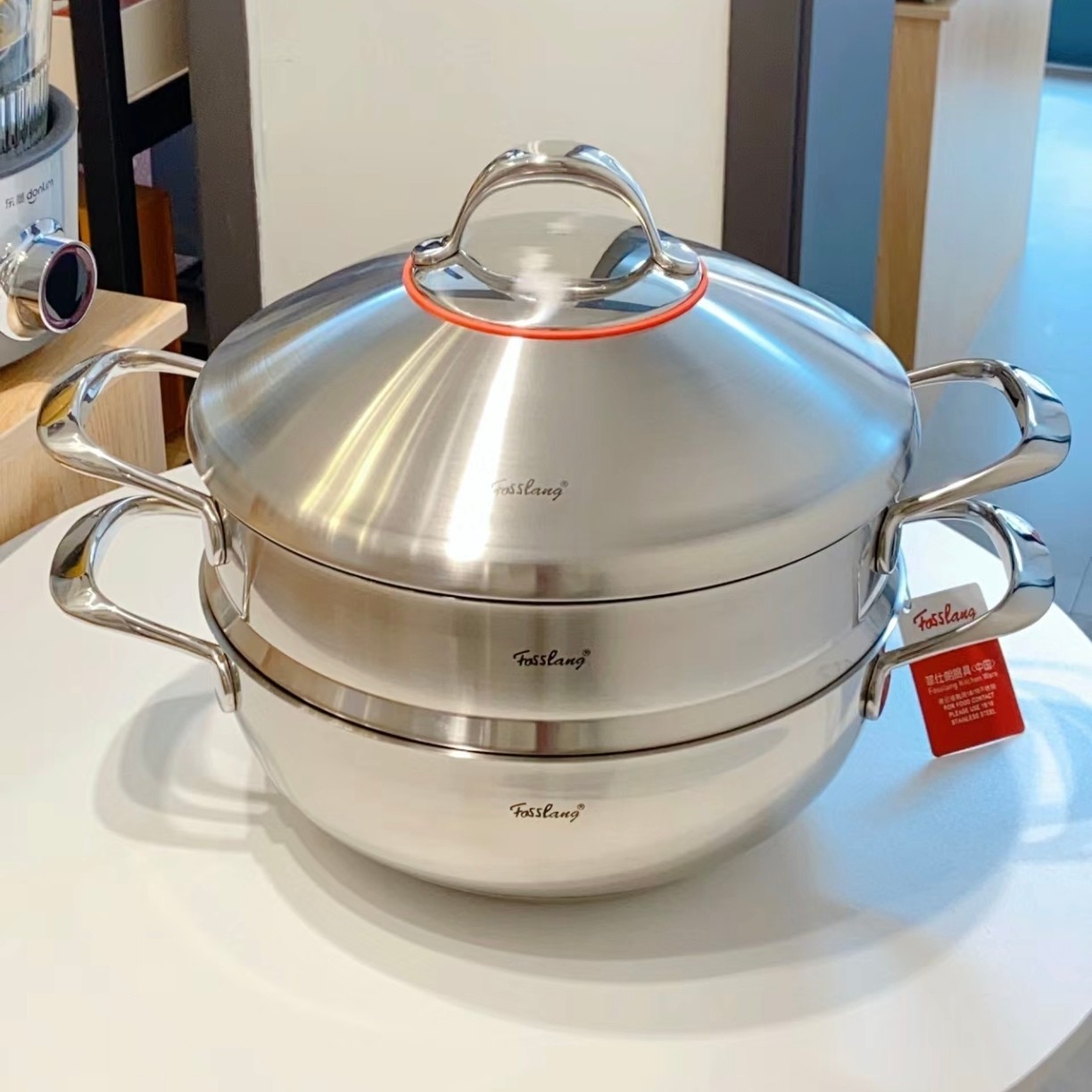 牛货 18-10不锈钢蒸锅笼屉304焖炖煮炒锅多功能火锅边炉28/30cm